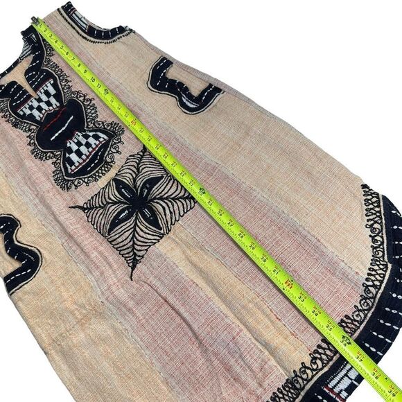 Embroidered woven ethnic boho tunic kaftan dress - Picture 8 of 11